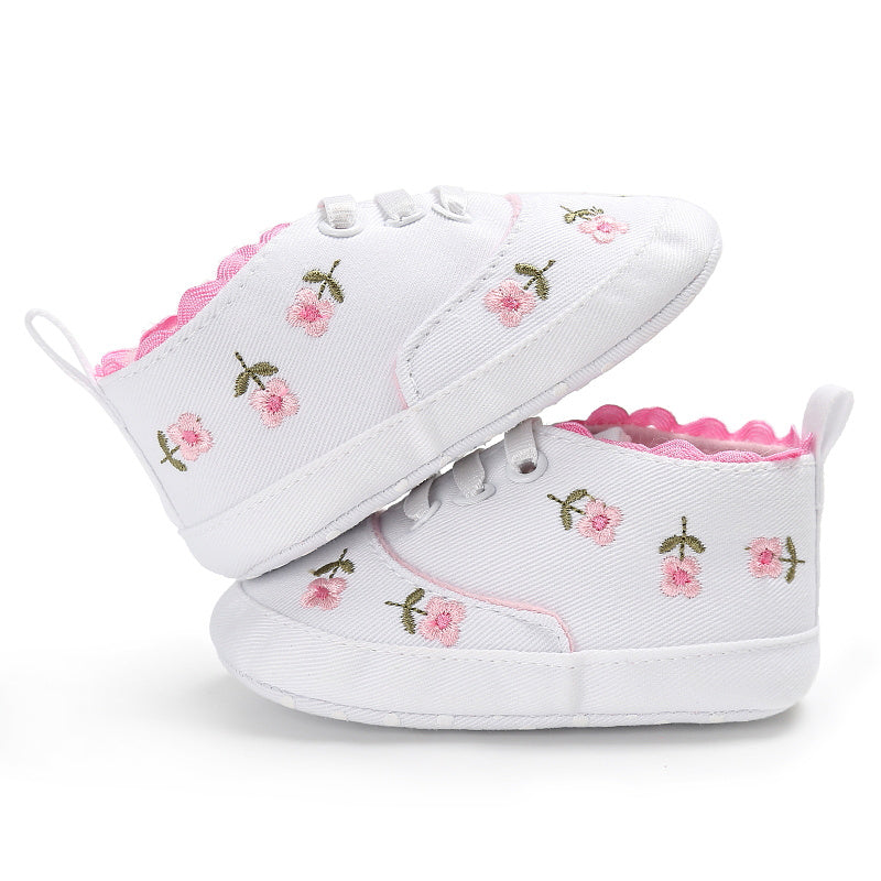 Infant Baby Girls Canvas Shoes, Soft-soled Anti-slip Booties