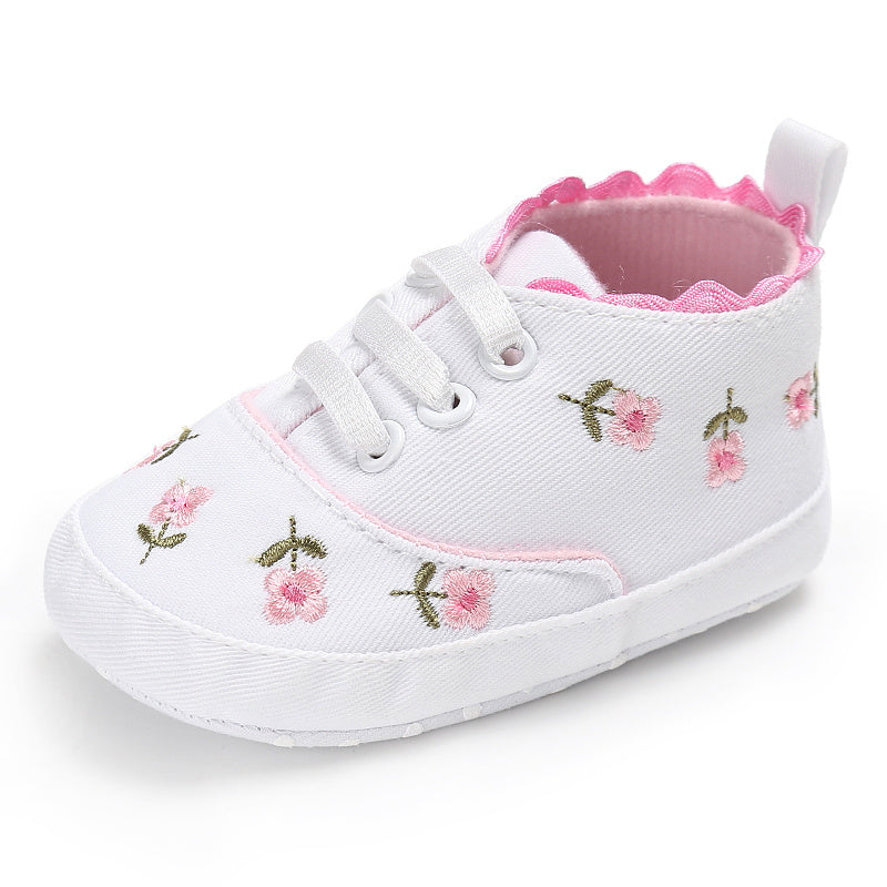 Infant Baby Girls Canvas Shoes, Soft-soled Anti-slip Booties