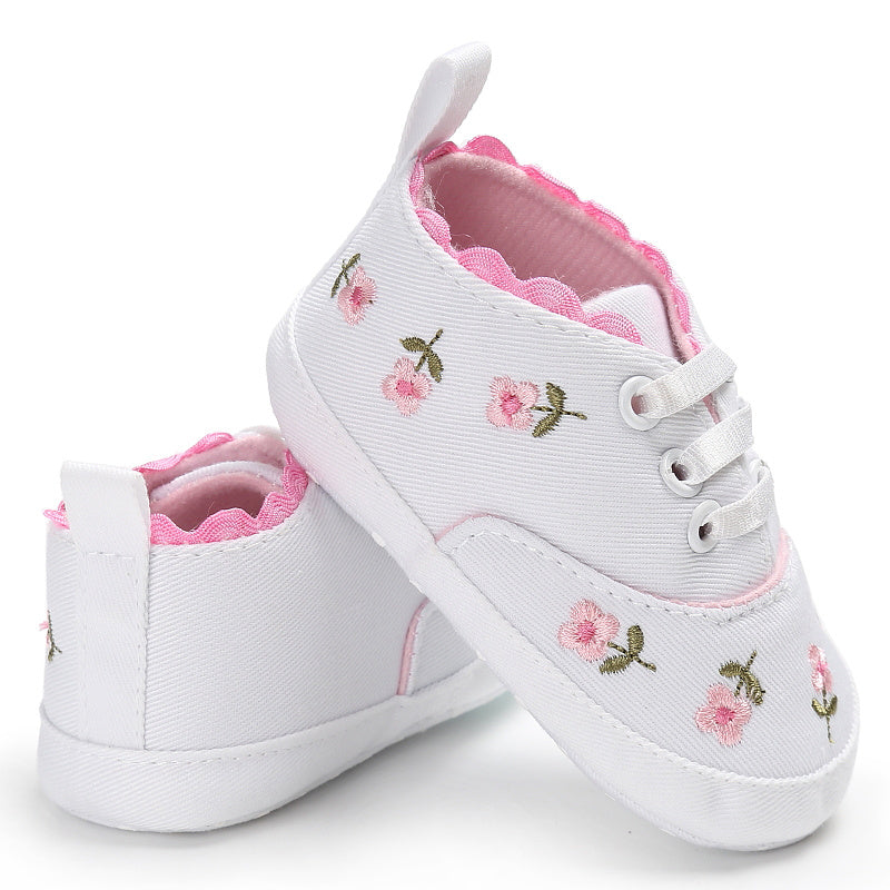 Infant Baby Girls Canvas Shoes, Soft-soled Anti-slip Booties