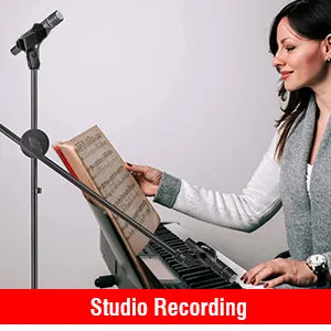 360 Degree Rotating + Dual Mic - MS DBL 5 Core Tripod Mic Stand Microphone Stands