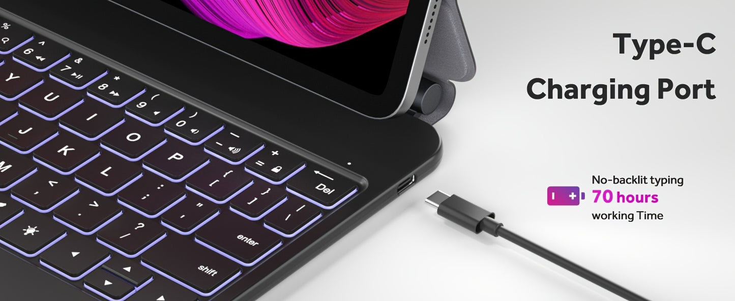 CHESONA Magic Keyboard For IPad Air 11-inch (M2) 2024 & IPad Pro 11 Inch (4th/3rd/2nd/1st Gen)