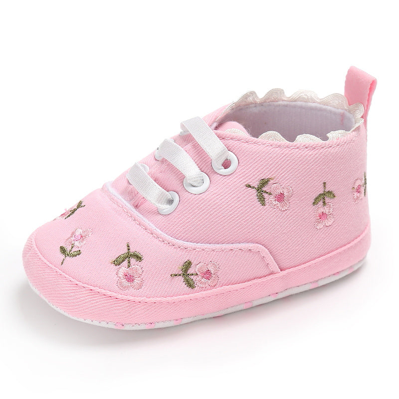 Infant Baby Girls Canvas Shoes, Soft-soled Anti-slip Booties
