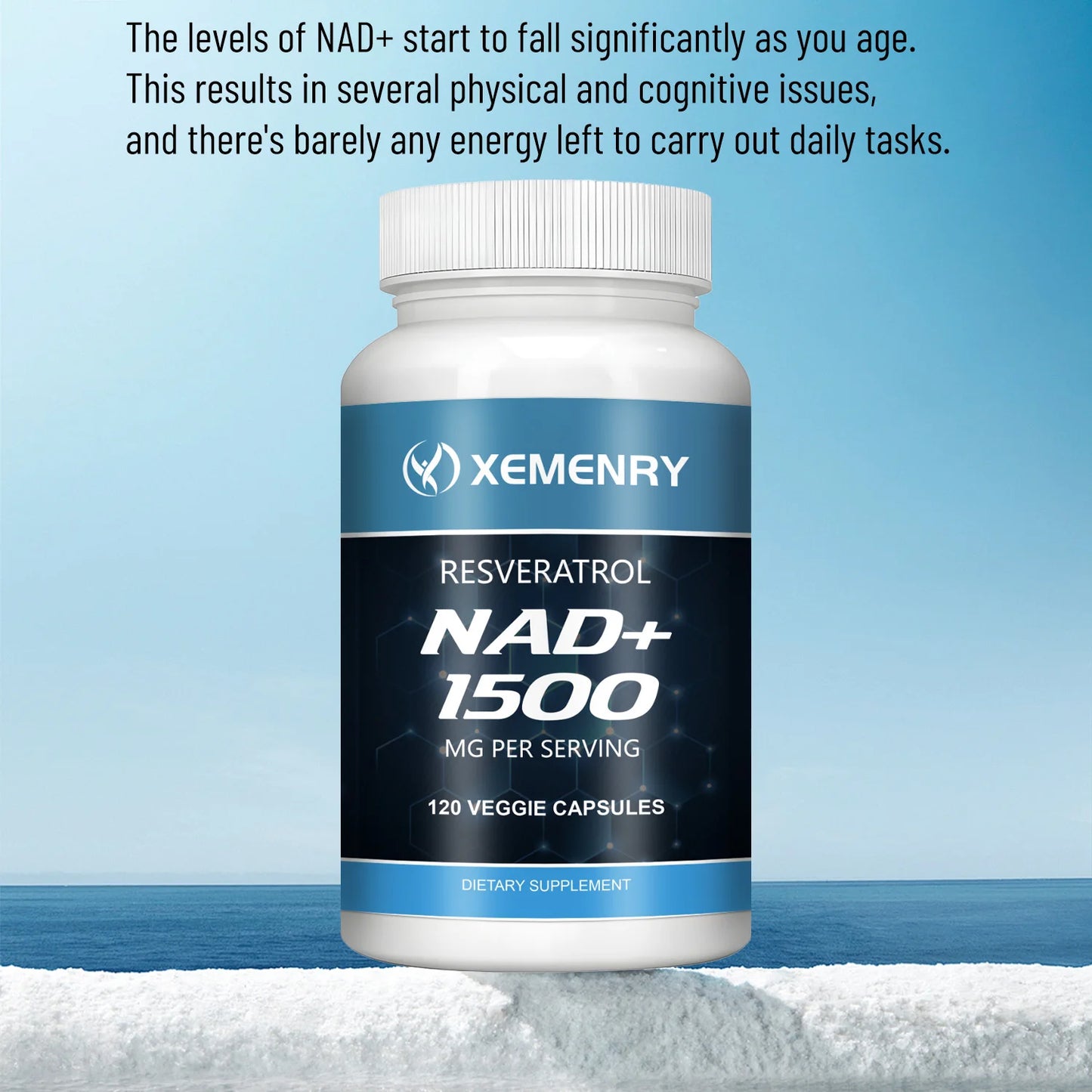 NAD+Supplements - with Resveratrol - Natural Energy Supplement, Support Cell Health