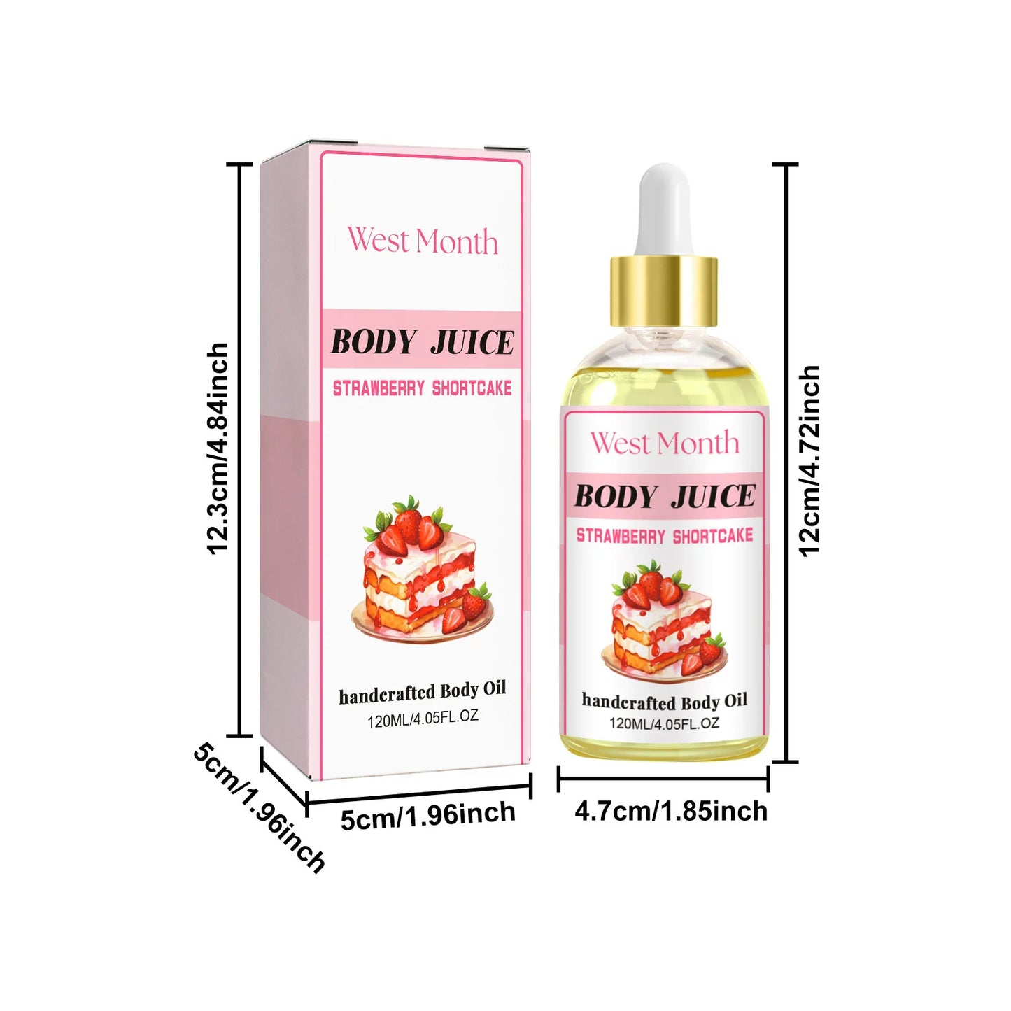 Body Juice Massage Oil Strawberry Serum Body Drops Oil Moisturize Body