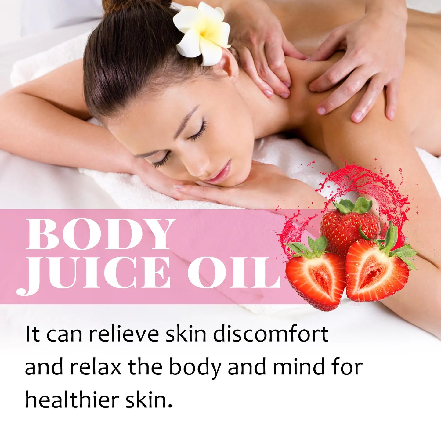 Body Juice Massage Oil Strawberry Serum Body Drops Oil Moisturize Body