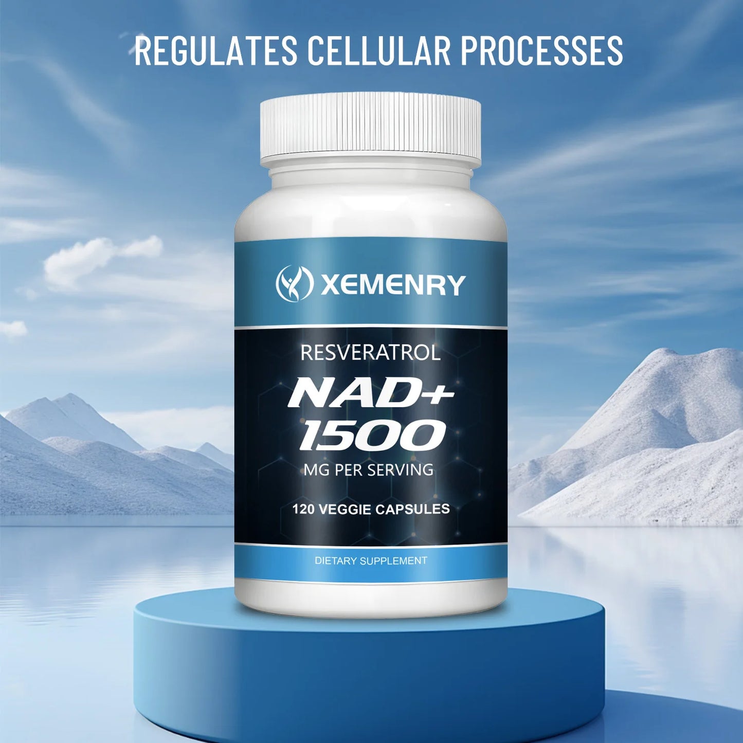 NAD+Supplements - with Resveratrol - Natural Energy Supplement, Support Cell Health
