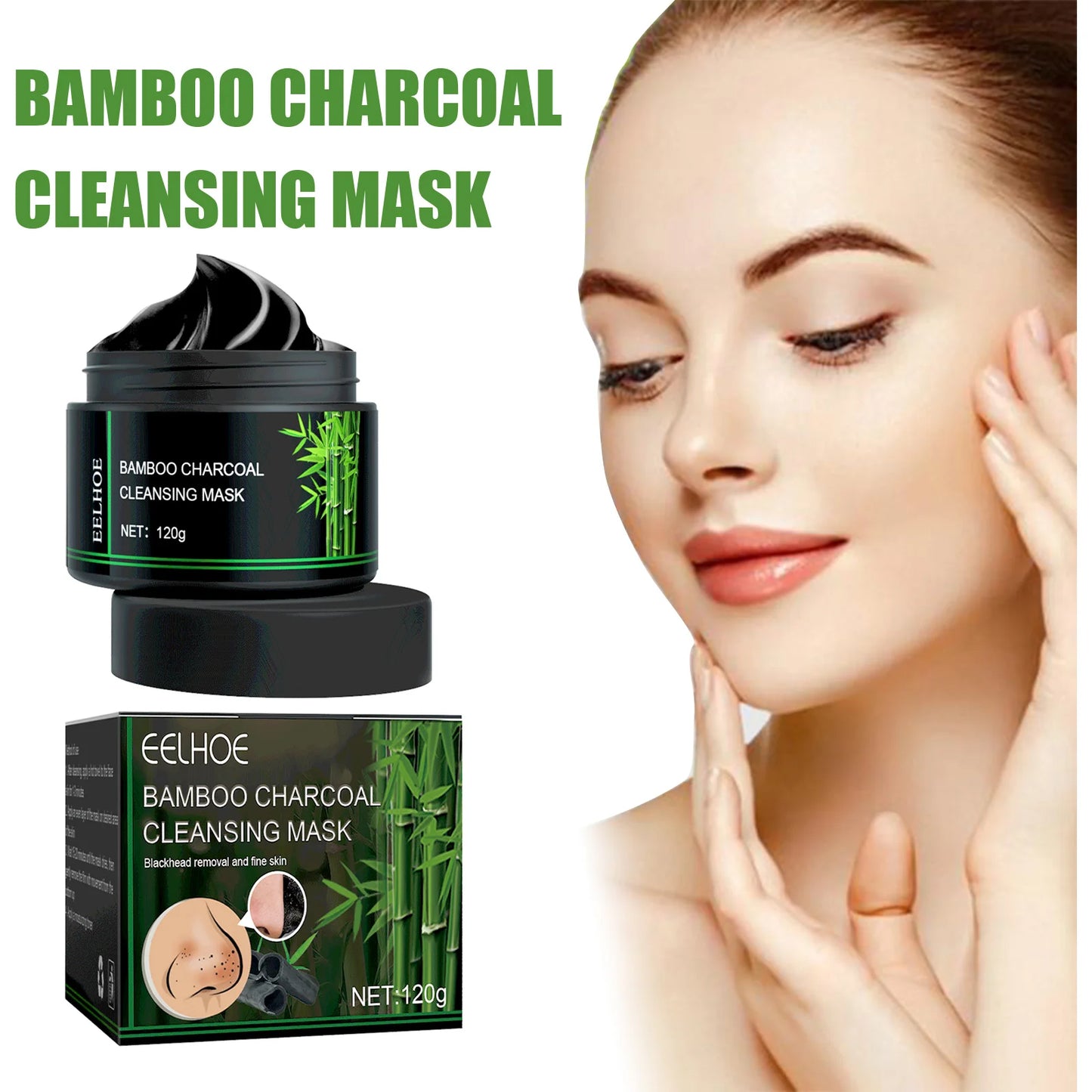 EELHOE Blackhead Remover Face Mask Oil-Control Nose Black Dots Peel off