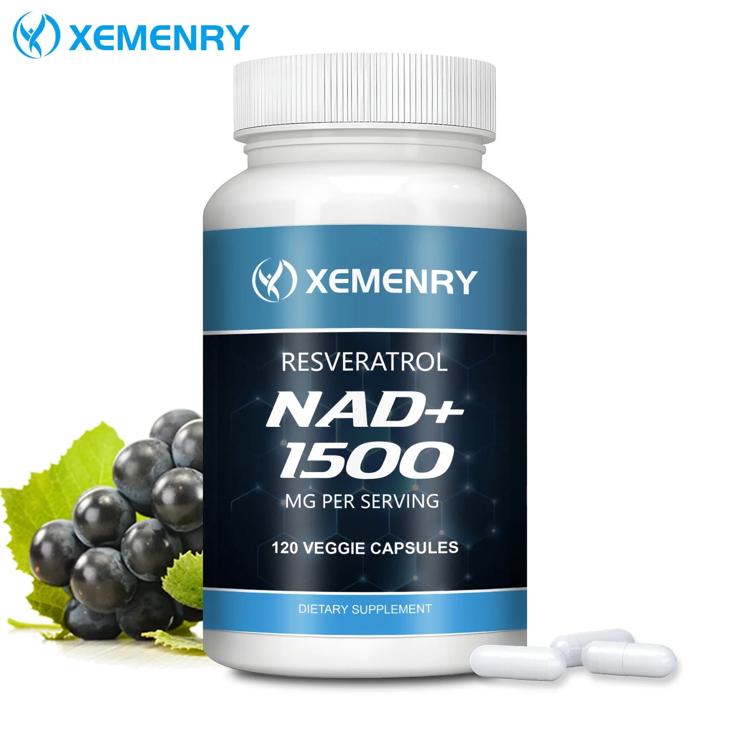 NAD+Supplements - with Resveratrol - Natural Energy Supplement, Support Cell Health