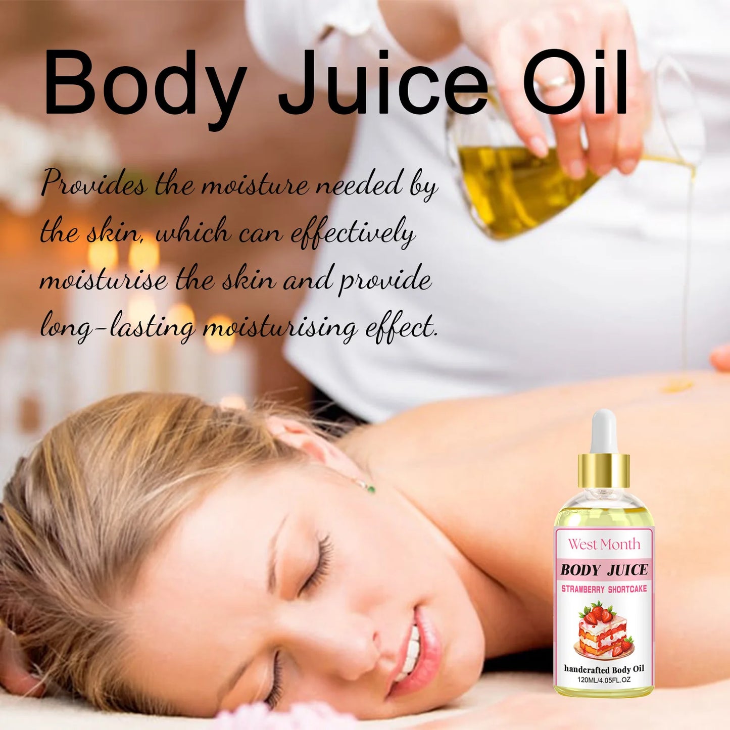 Body Juice Massage Oil Strawberry Serum Body Drops Oil Moisturize Body