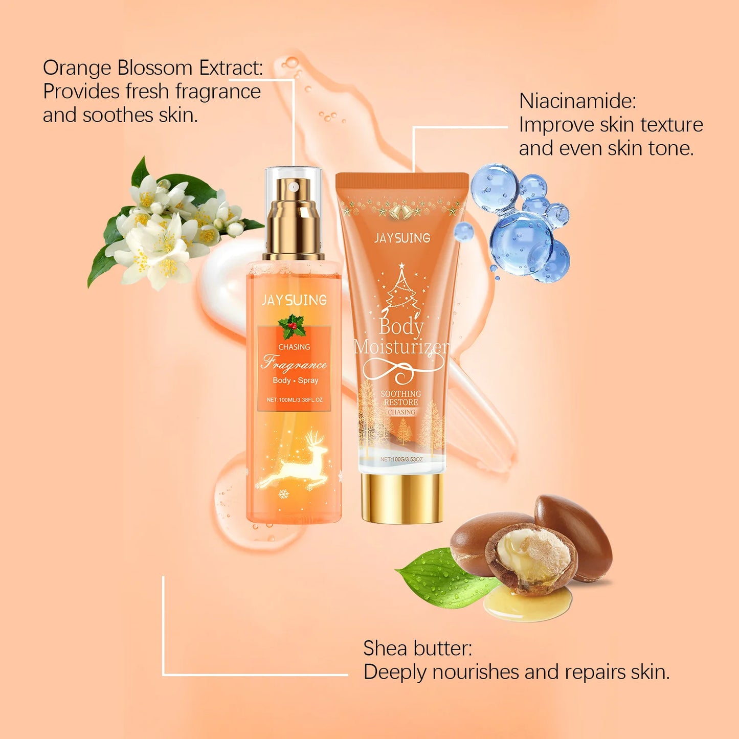 Scent Pheromone Body Care Set Fragrance Body Spray Lotion Moisturizing