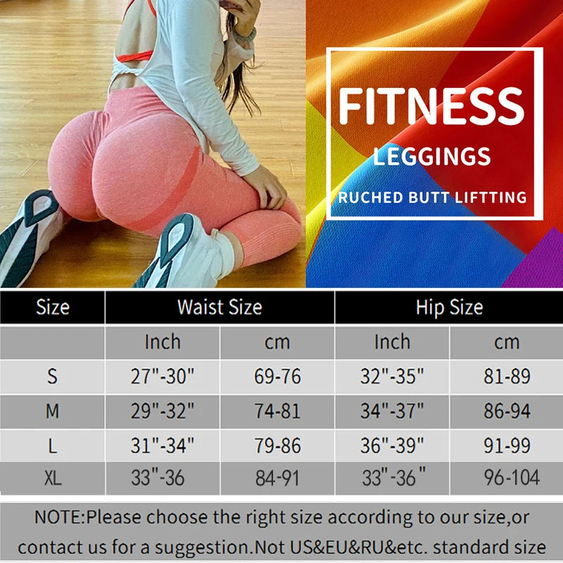 Butt Lifting Leggings Seamless Yoga Pants Push Up Tights Women Booty Workout