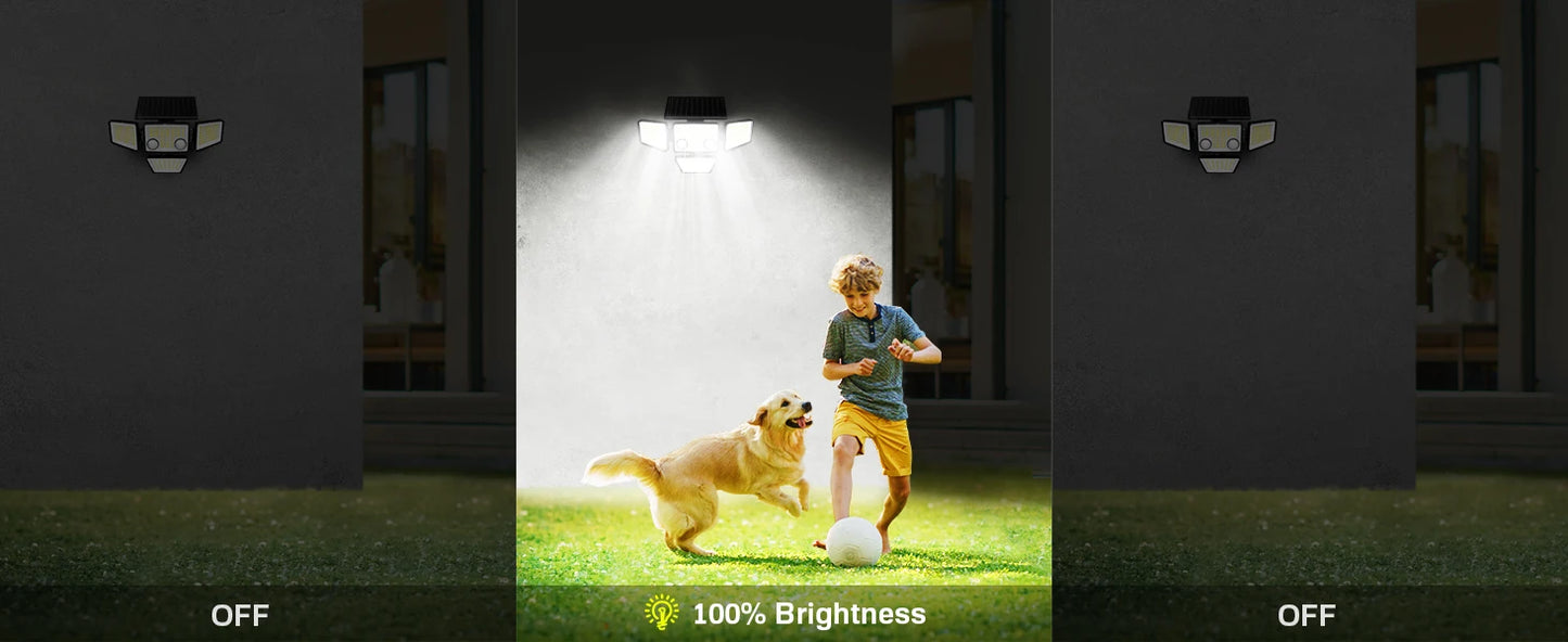 Solar Outdoor Lights - 3000LM 188 LED Motion Sensor Lights Solar
