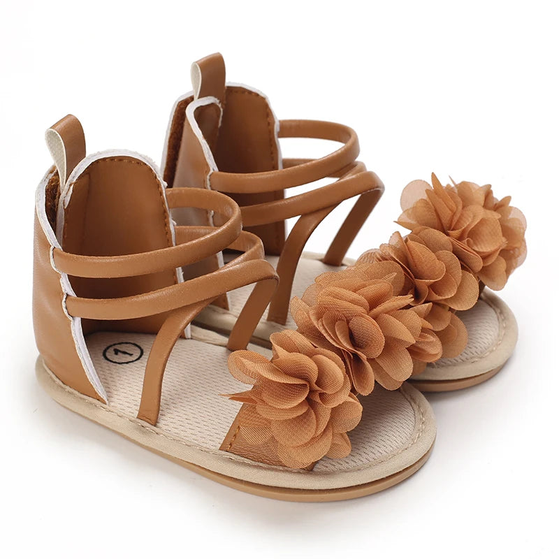 Summer Cool Baby Girl Sandals Fashion Newborn Sandal Idyllic Flower Soft Anti-slip