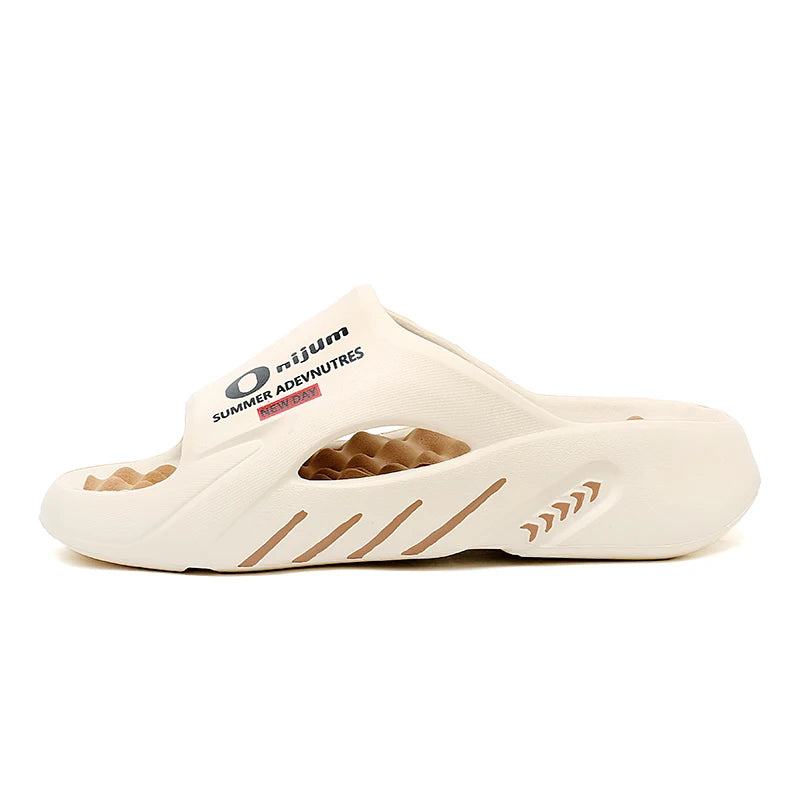 Men Massage Slippers Slides Indoor Outdoor Sandals Beach Casual