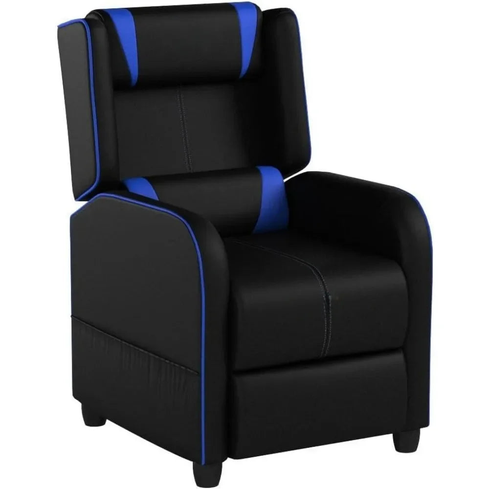 Gaming Recliner Chair Racing Style Single PU Leather Sofa Modern Living Room Recliner