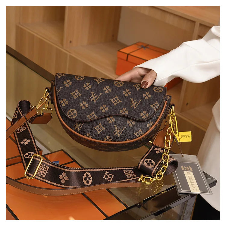 Fashion Women'S Saddle Bag Elegant Ladies Top Handbag Large Capacity