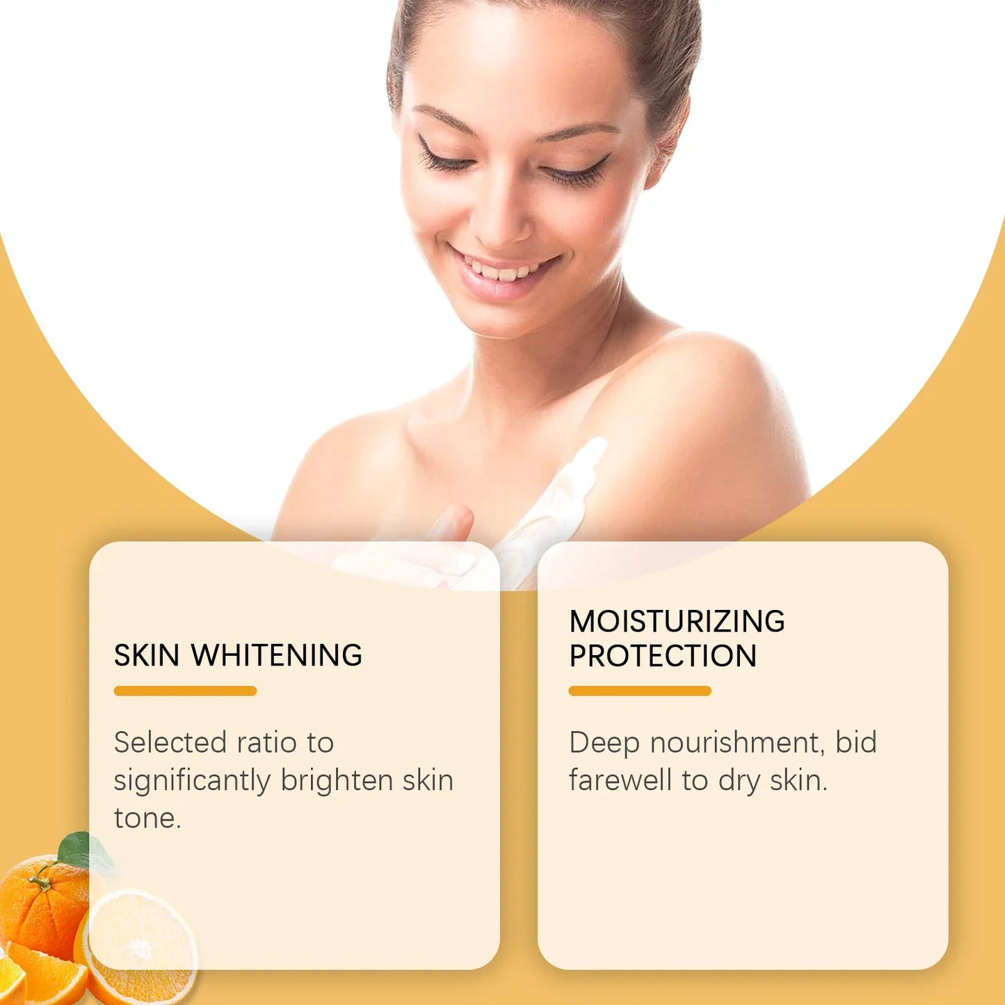 Orange Body Fragrance Gift Box Niacinamide Whitening Skincare Set Deep Nourishing