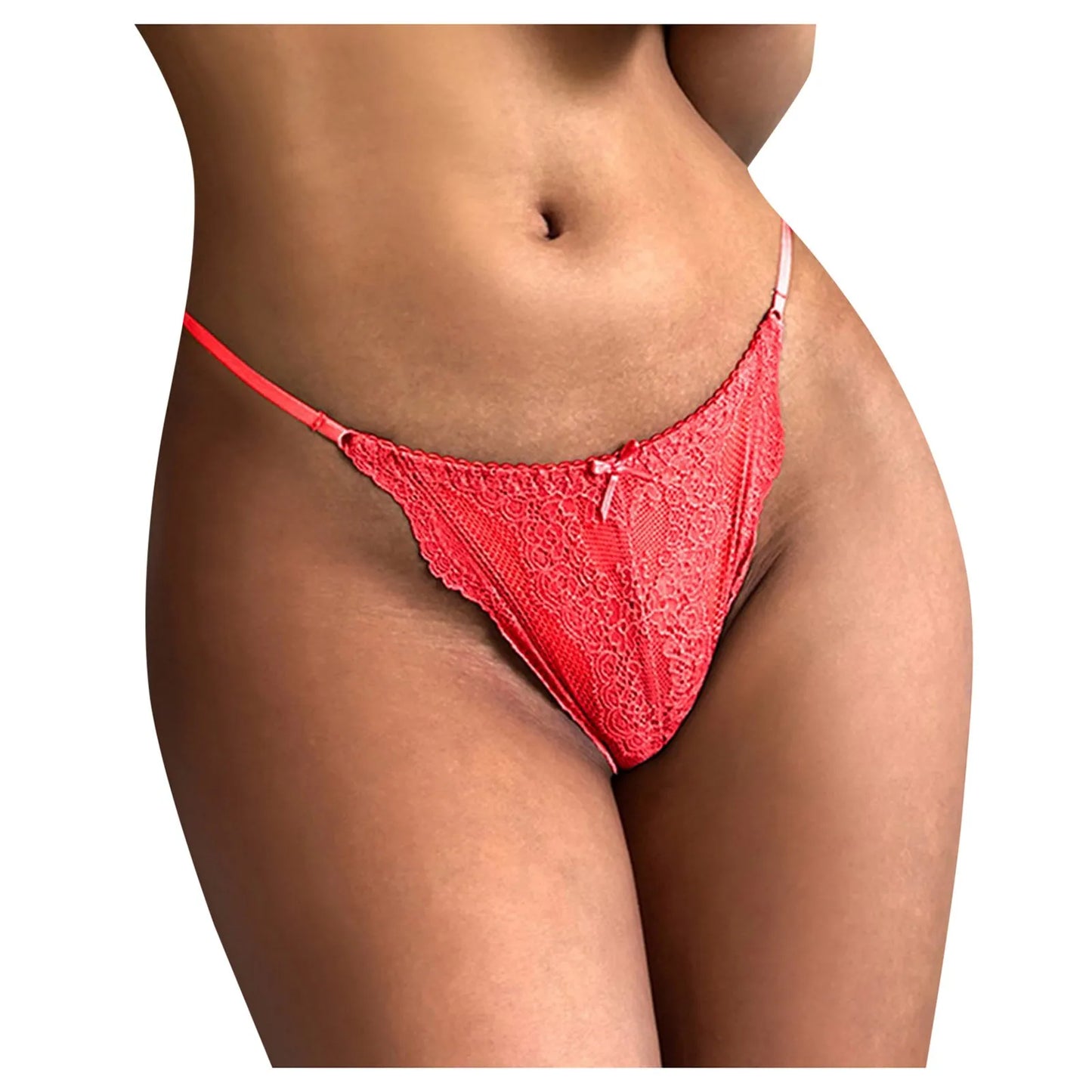 New Ruffles Lace Panties Women Sexy T Back Perspective Seamless Underwear