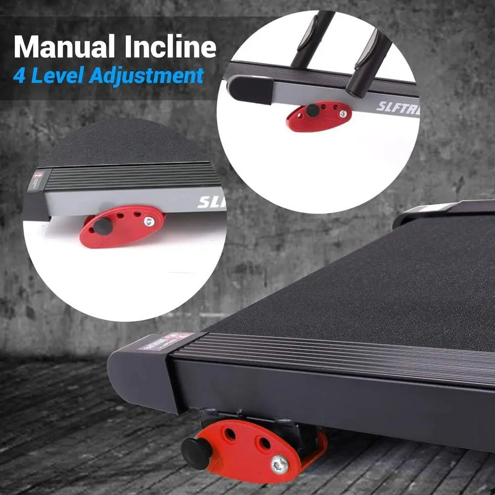 Folding Treadmill Exercise Machine - Smart Compact Digital Fitness Treadmill Workout Trainer w/Bluetooth