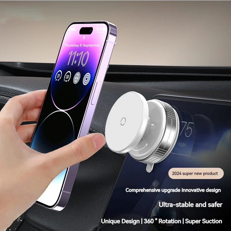 Vacuum Magnetic Car Phone Holder, Universal Suction Cup, Mirror Gym Bath Shower