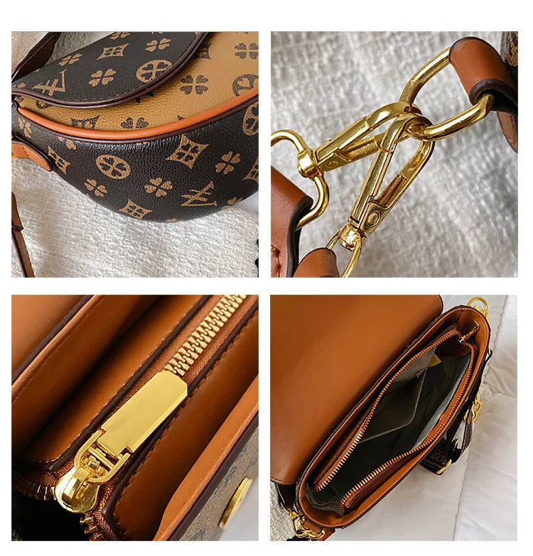 Fashion Women'S Saddle Bag Elegant Ladies Top Handbag Large Capacity