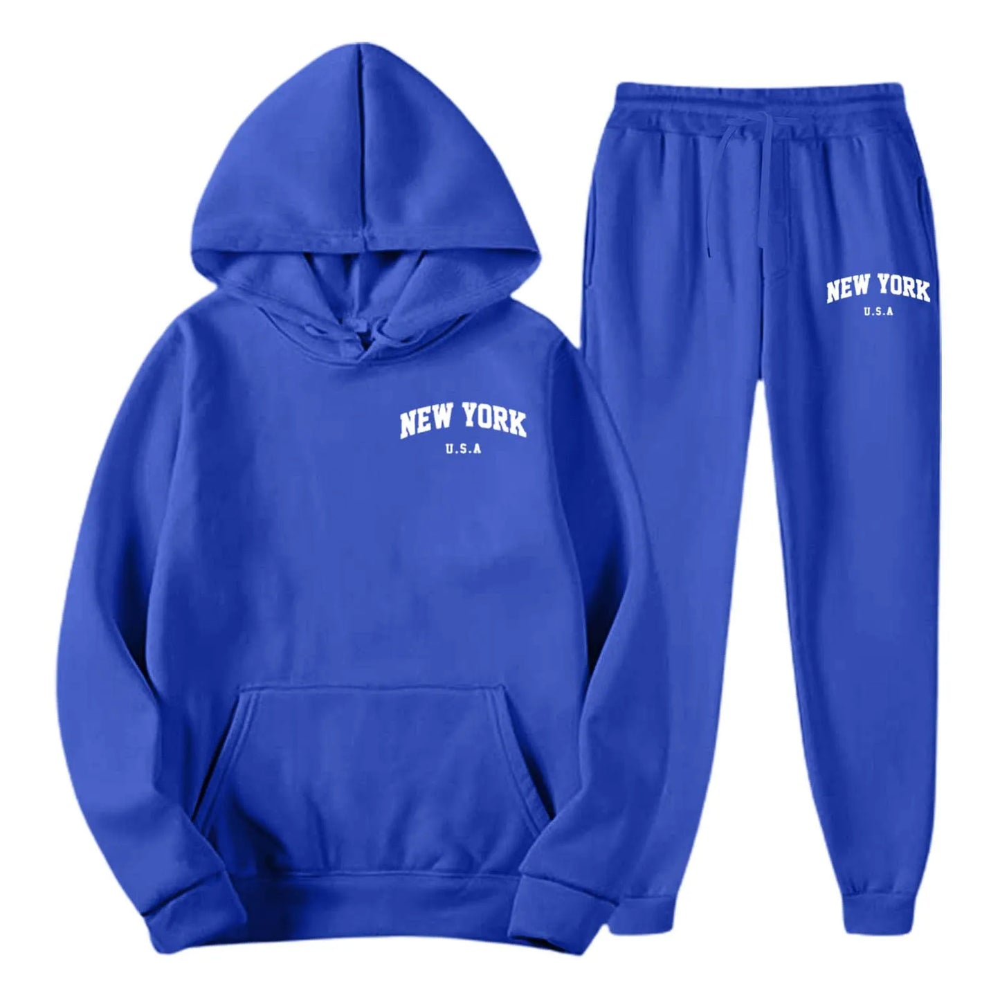 Two Piece Set Printed Oversized Hoodie Men Sweatshirts Hip Hop