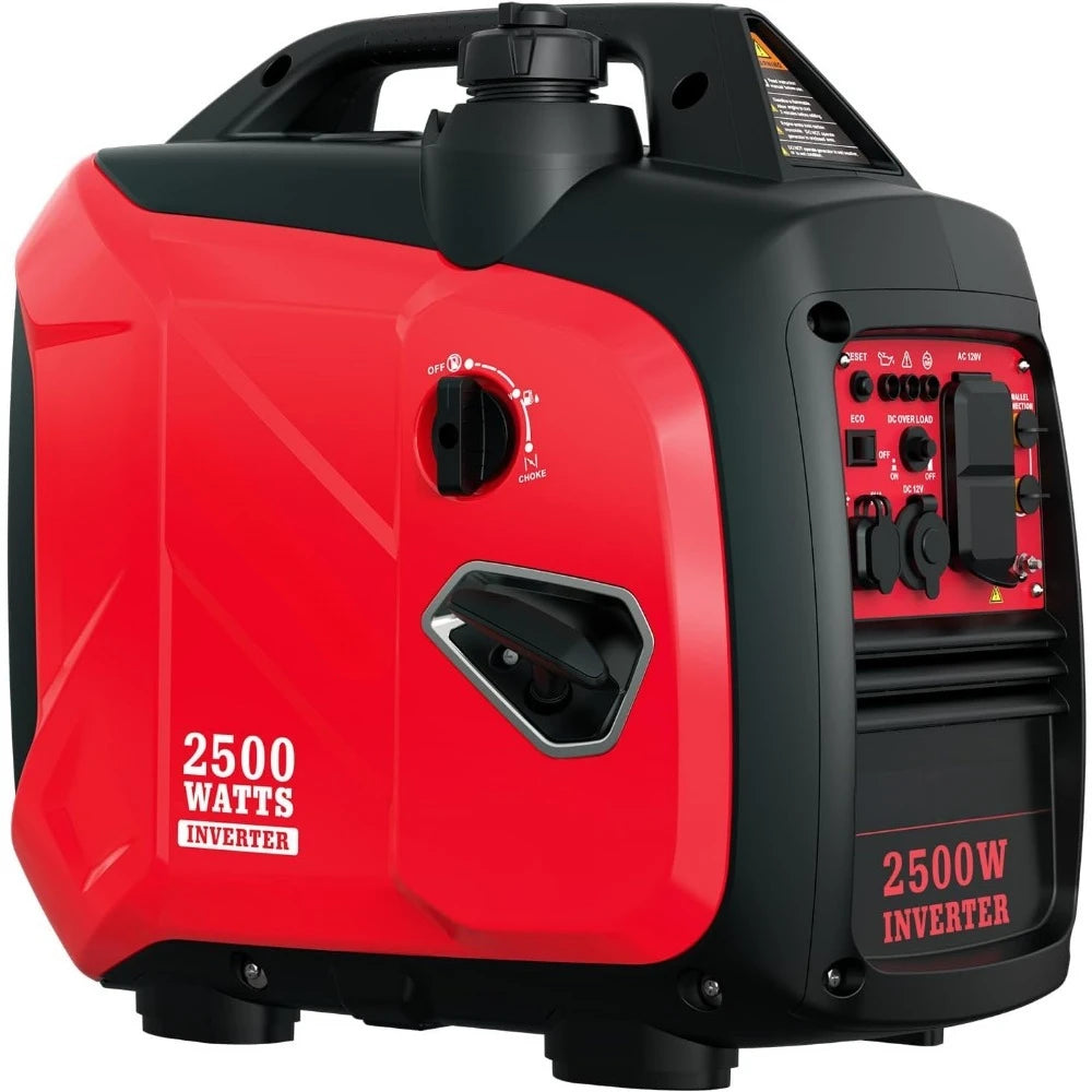 2500-Watt Gas Powered Portable Inverter Generator, Super Quiet for Camping
