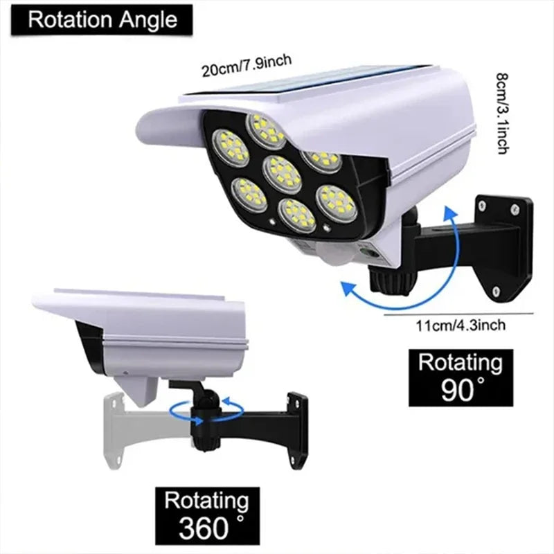 77LED Solar Light Simulation Security Dummy Camera Motion Sensor Outdoor