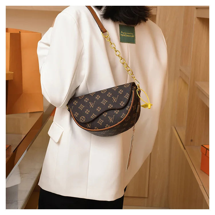 Fashion Women'S Saddle Bag Elegant Ladies Top Handbag Large Capacity