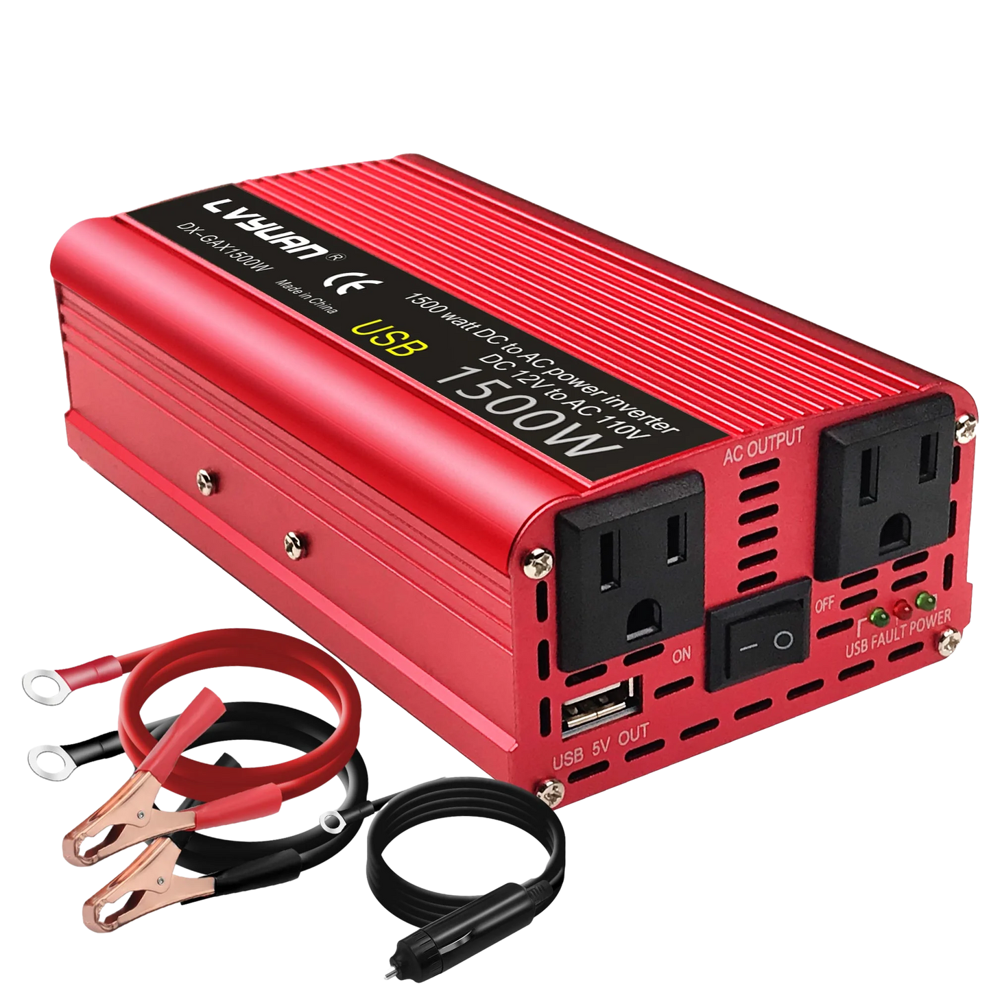 DC12V to AC110V Inverter Power 1500W/2000W/2600W Portable Car Inverter