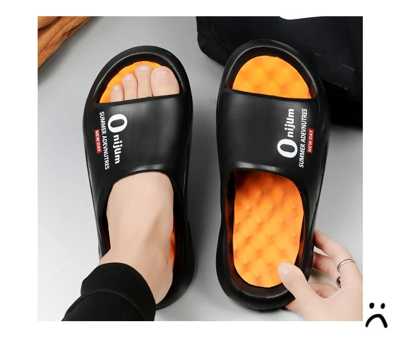 Men Massage Slippers Slides Indoor Outdoor Sandals Beach Casual