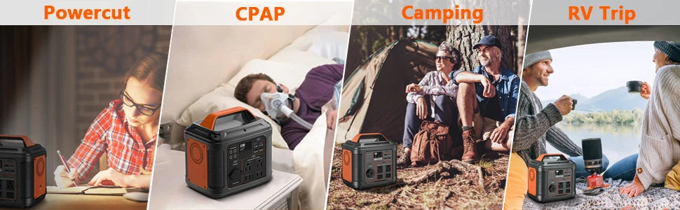 300W Portable Power Station,296Wh 80000mAh Outdoor Solar Generator Quick Charge 110V AC DC Ports for Home Backup,Outdoor RV Camp