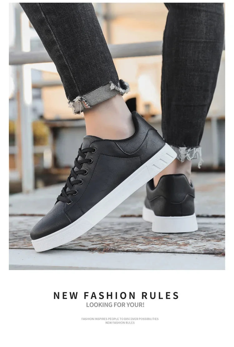 New Spring Autumn Men's Casual Shoes Breathable Korean Comfort Lightweight Leather
