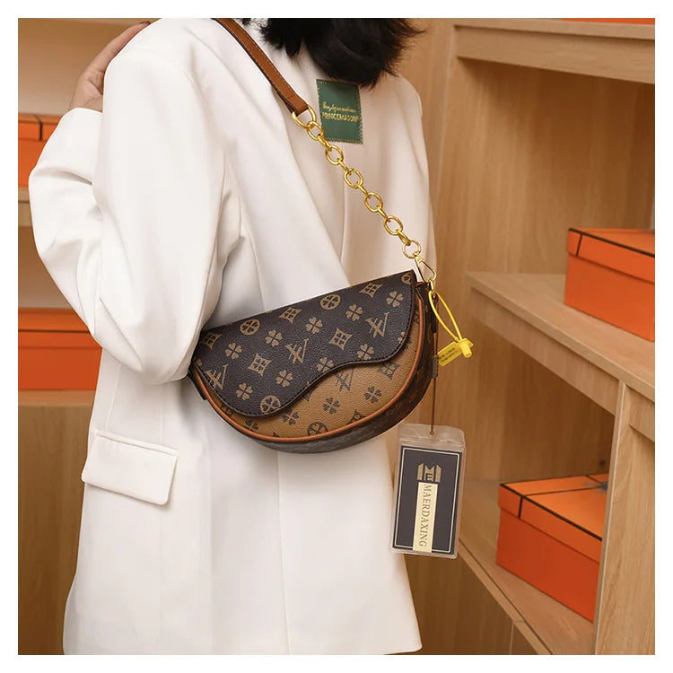 Fashion Women'S Saddle Bag Elegant Ladies Top Handbag Large Capacity
