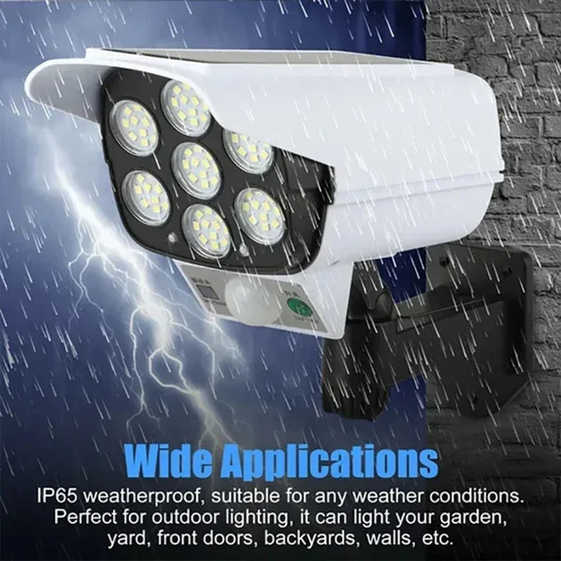 77LED Solar Light Simulation Security Dummy Camera Motion Sensor Outdoor