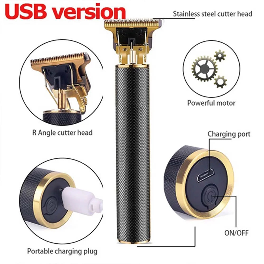 USB Rechargeable Electric Hair Clipper, Cordless Hair Trimmer Set For Hair Cutting