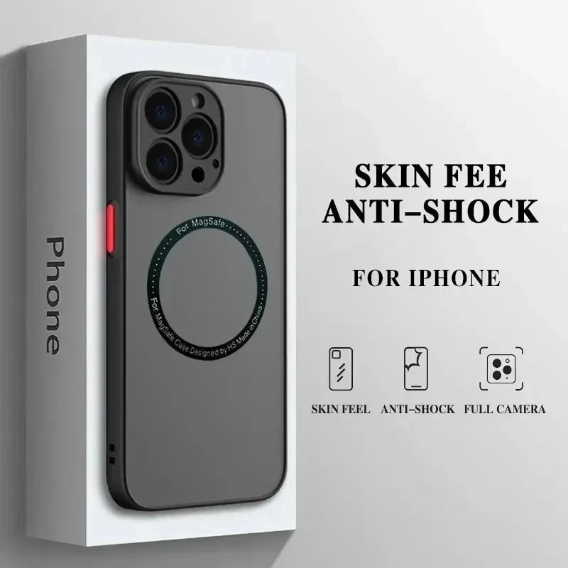 Magnetic Magsafe Wireless Charge Case On for iPhone 16 15 14 13 11 12 Pro Max