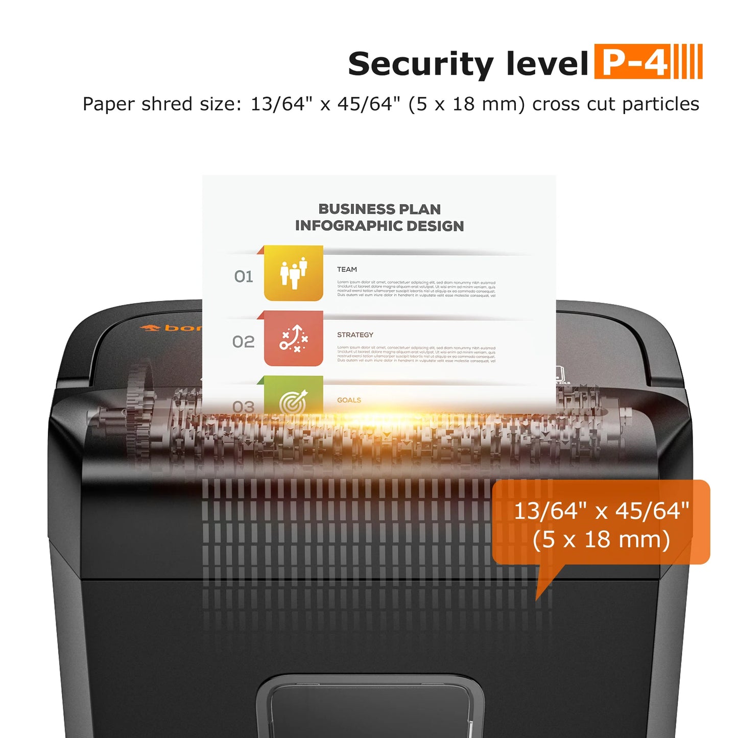 Bonsaii 6-Sheet Cross Cut Paper Shredder for Home Office Use Shredder with Handle