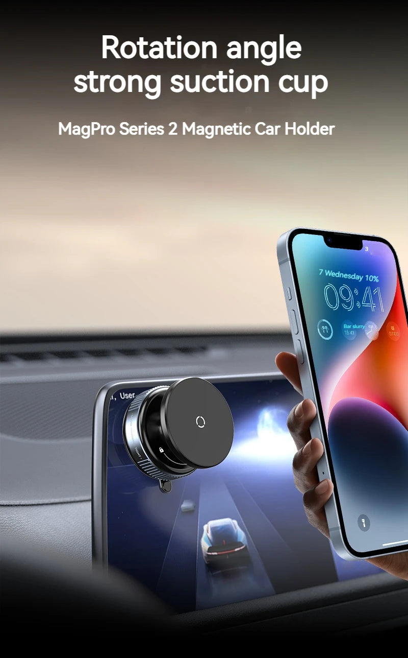 Vacuum Magnetic Car Phone Holder, Universal Suction Cup, Mirror Gym Bath Shower