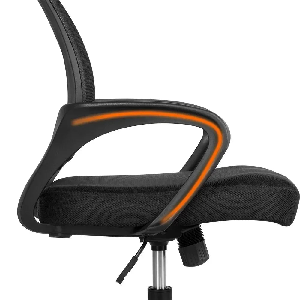 Adjustable Mid Back Mesh Swivel Office Chair With Armrests