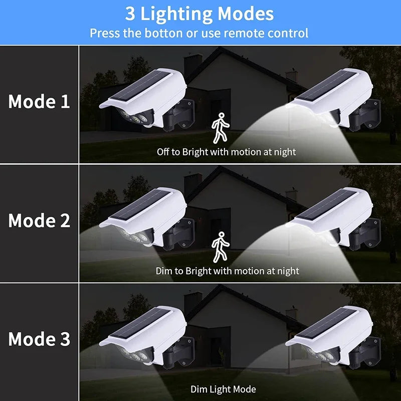 77LED Solar Light Simulation Security Dummy Camera Motion Sensor Outdoor