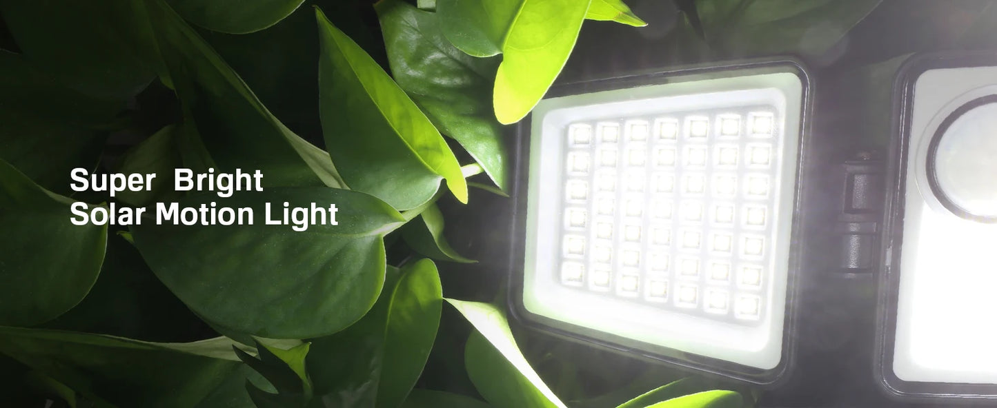 Solar Outdoor Lights - 3000LM 188 LED Motion Sensor Lights Solar