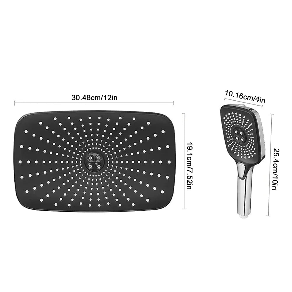 Shower Head Combo with Extension Arm Bathroom Shower Faucet Set Handheld