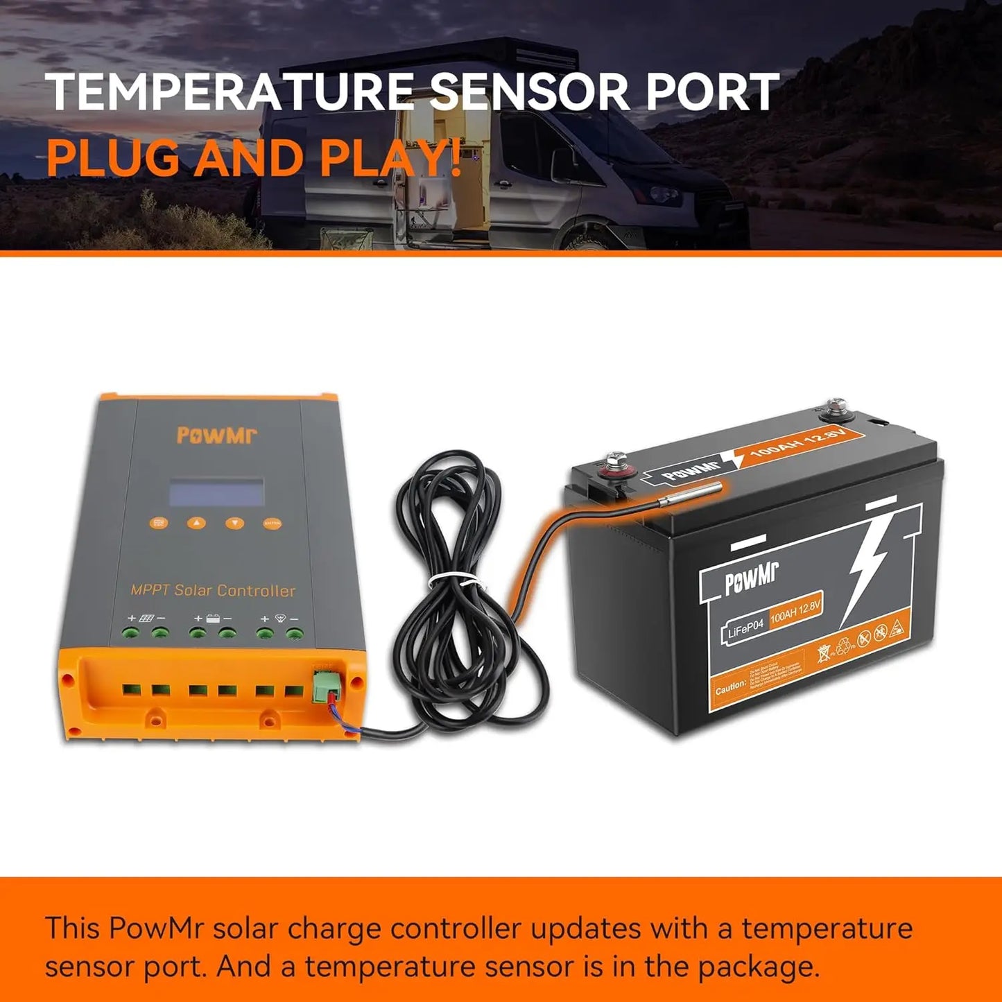 PowMr New 60A MPPT Solar Charge Controller 12V/24V/36V/48V LCD Dispaly Max Solar