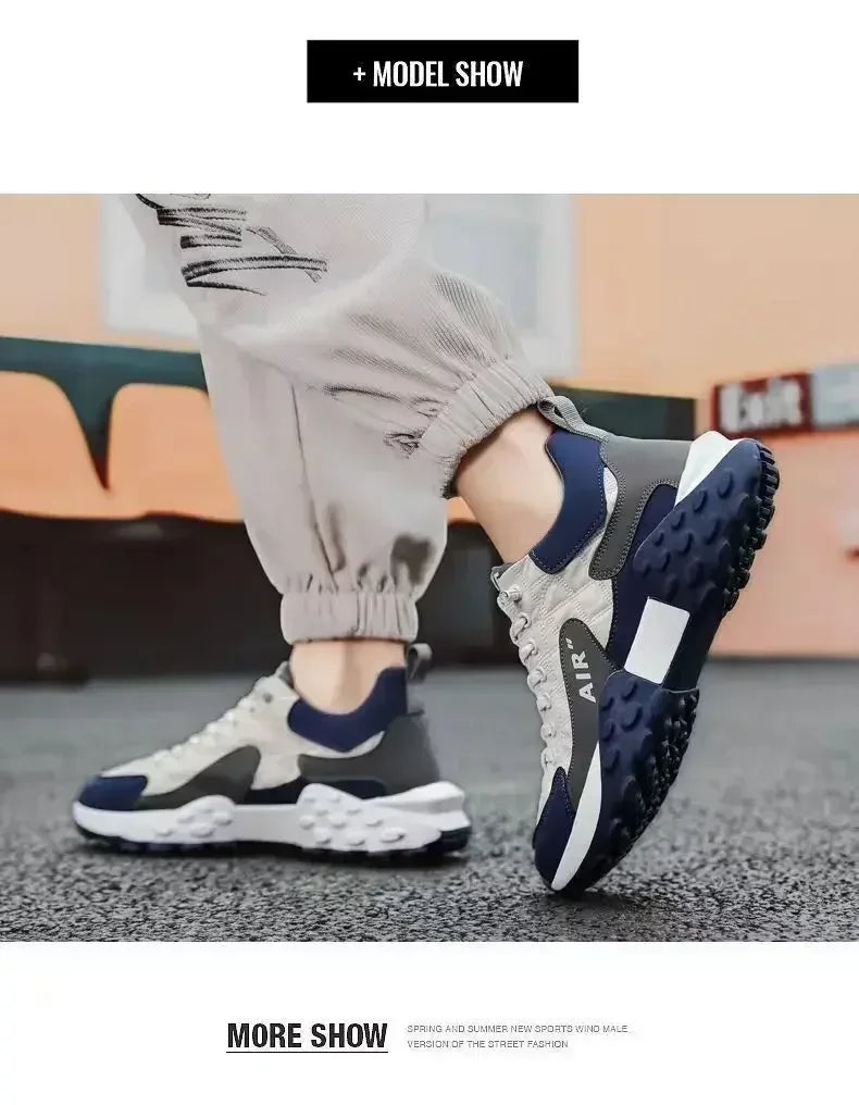 Stylish Men's Vulcanize Shoes for Leisure and Running Casual Sneakers