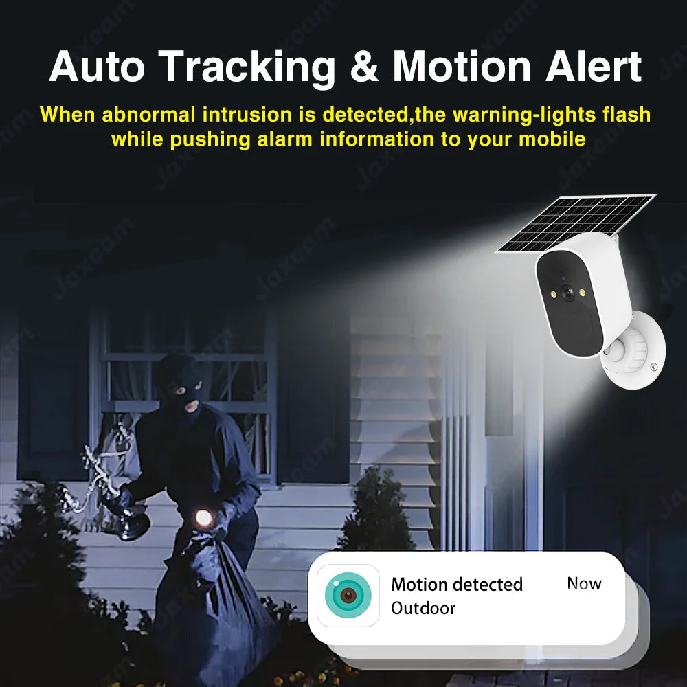 5MP Solar WiFi Camera Battery Power Wireless waterproof Outdoor Security