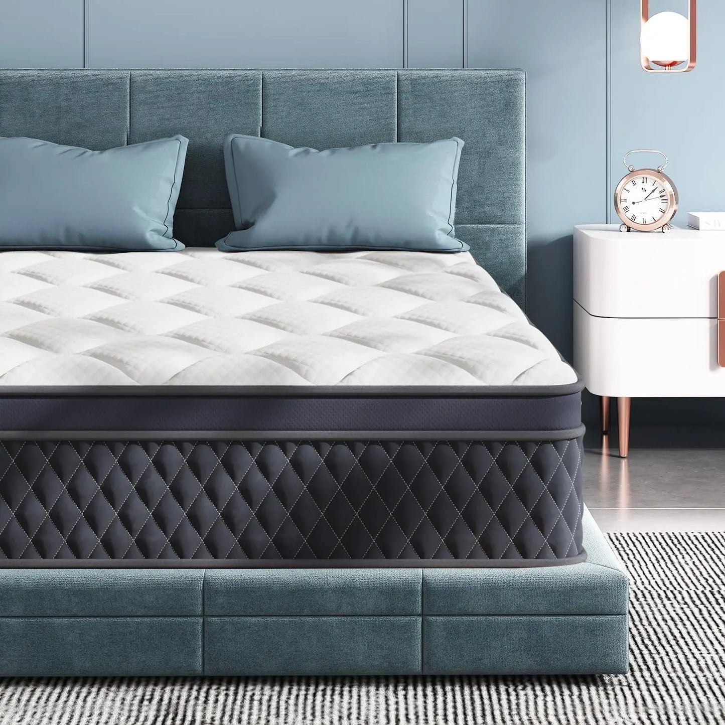 Queen Size Mattress, 12 Inch Memory Foam Hybrid Mattress, Pressure-Relieving Bed in a Box