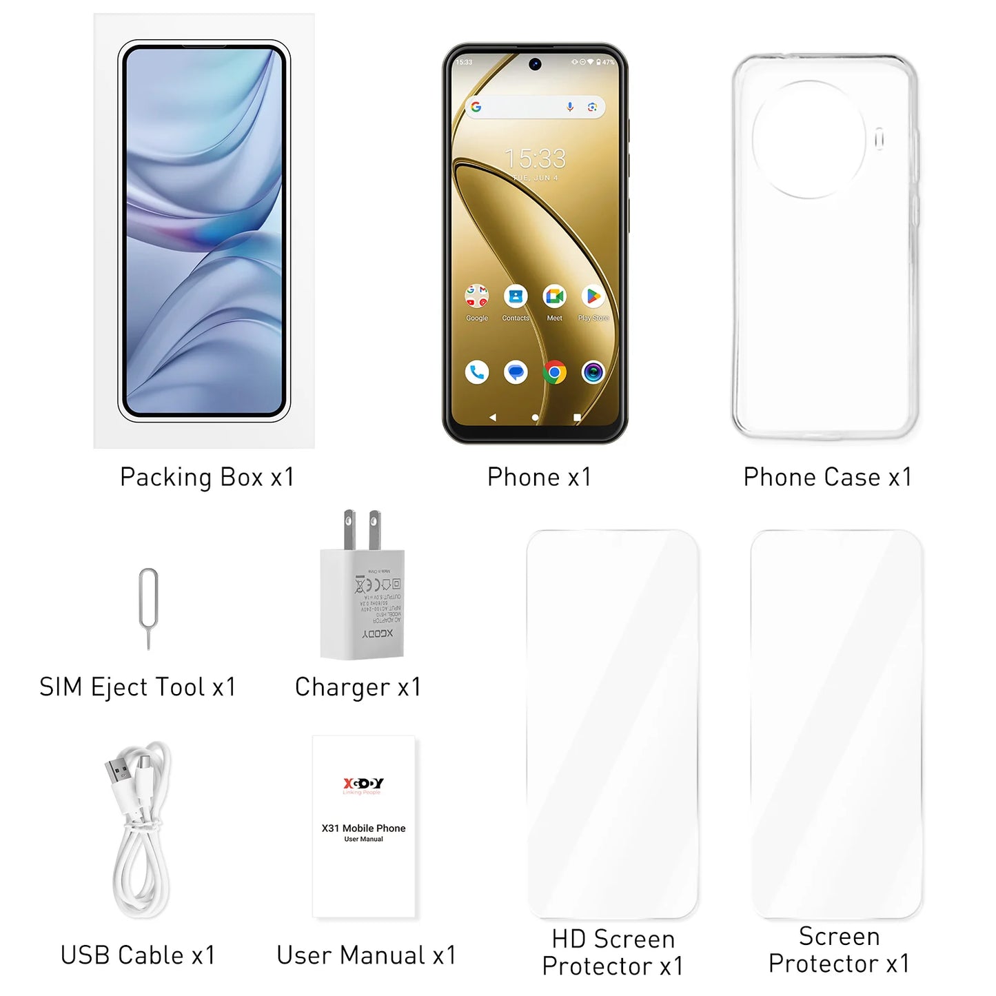 XGODY X31 New,Cell phone,6.5 inch,3GB RAM,64GB ROM,Smartphone Android,
