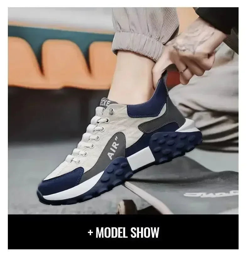 Stylish Men's Vulcanize Shoes for Leisure and Running Casual Sneakers