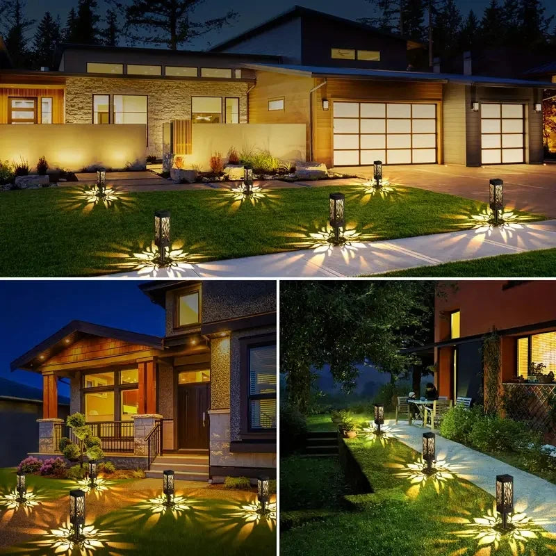 8 PACK Outdoor Upgraded Bright Solar Pathway Lights Bigger Size Decorative